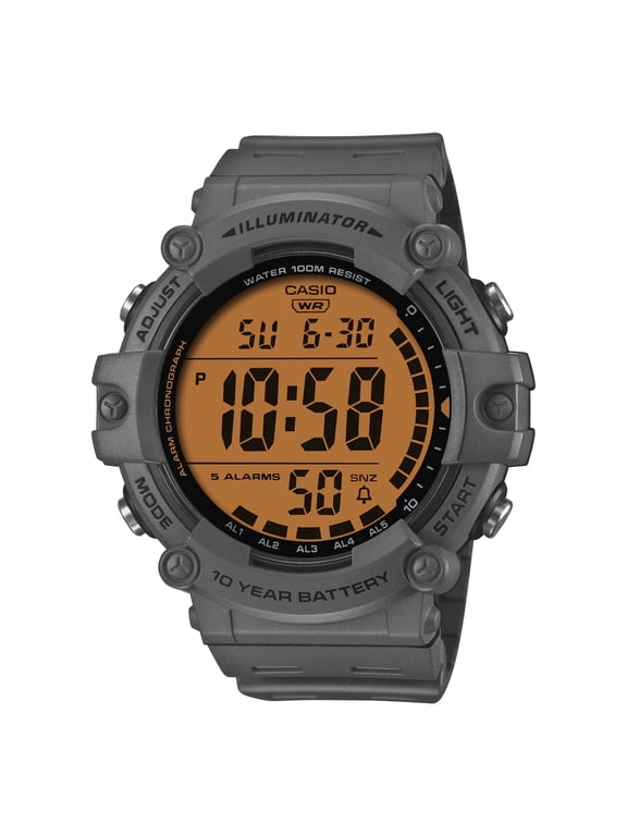 Mens Digital Sport Watch with Orange Dial - AE-1500WHC-8AV