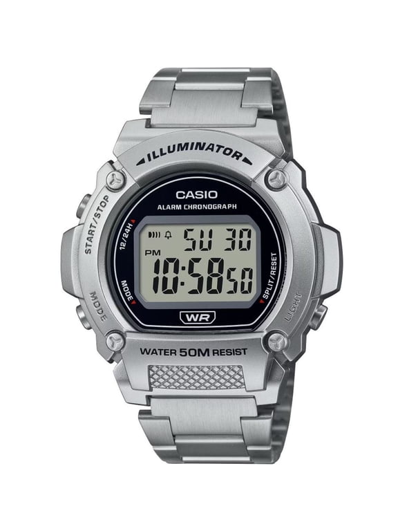 Men's Digital Watch with Stainless Steel Bracelet W219HD-1AV