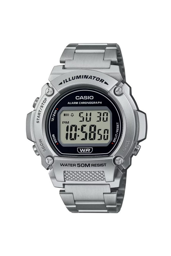 Men's Digital Watch with Stainless Steel Bracelet W219HD-1AV