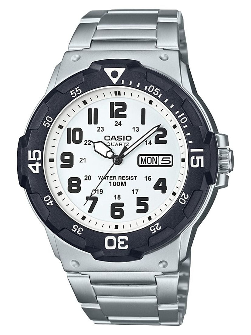 Casio Men s Dive Style Bracelet Watch White Dial MRW200HD 7BV