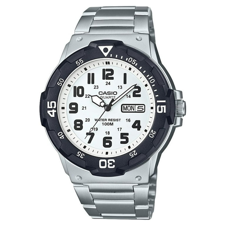 Casio Men's Dive Style Bracelet Watch, White Dial MRW200HD-7BV 