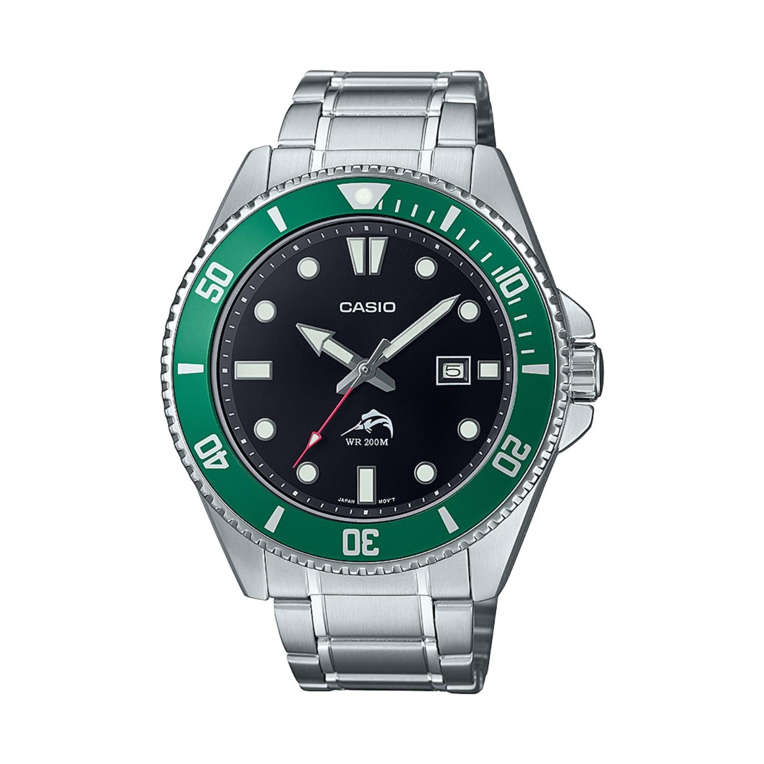 Casio dive style stainless steel men's watch hot sale
