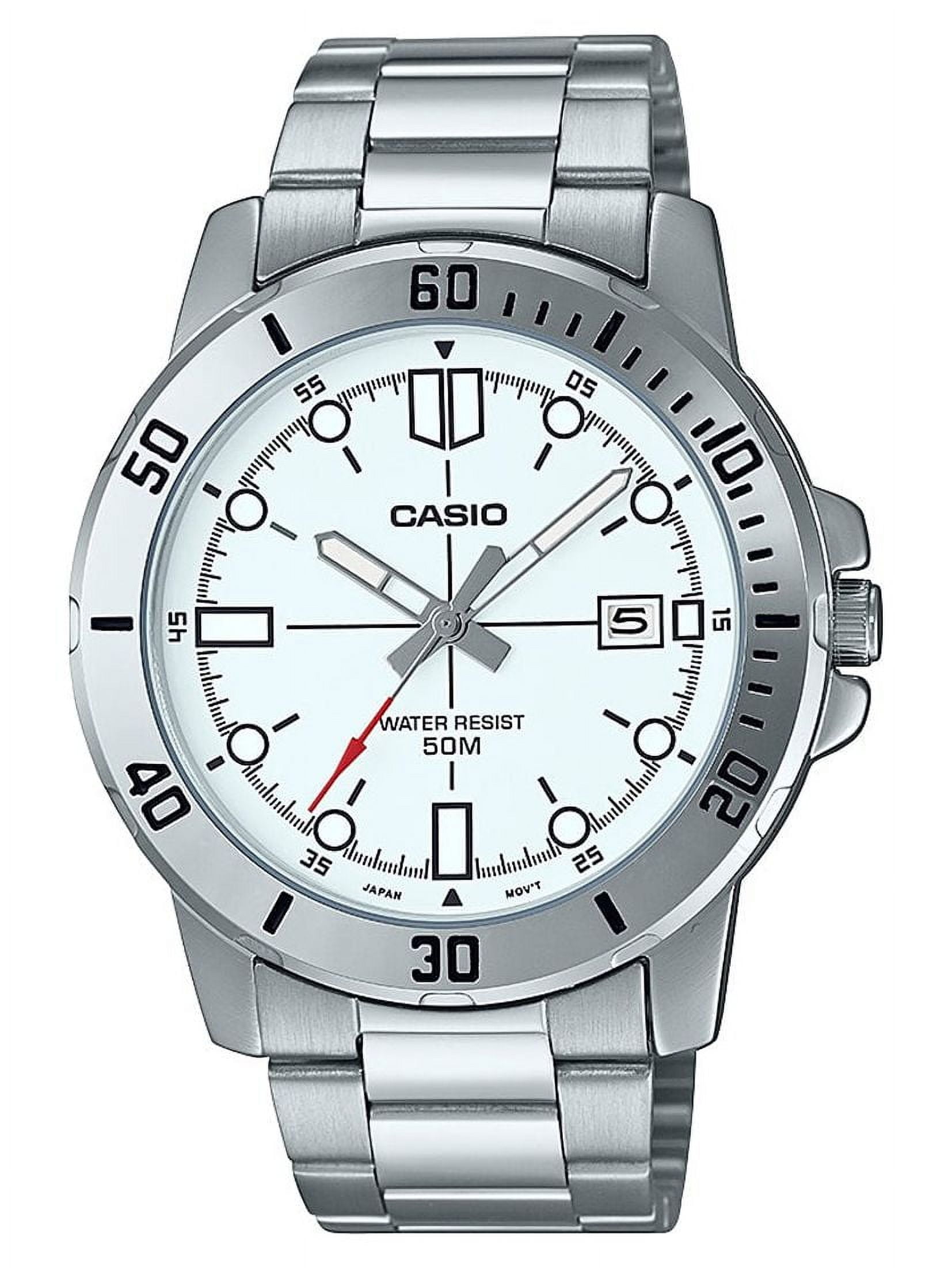 Casio Men's Diver-Style Stainless Steel Watch MTPVD01D-7EV