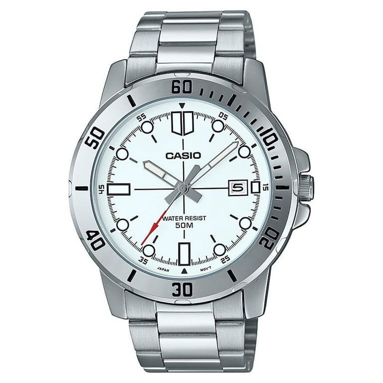 Casio Men's Diver-Style Stainless Steel Watch MTPVD01D-7EV