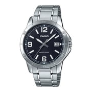 Casio Mens Dress Stainless Steel Silver Quartz Analog MTP-V004D-1B2