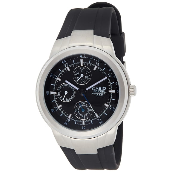 Casio Men's EF305-1AV Edifice Multifunction Watch With Black Resin Band