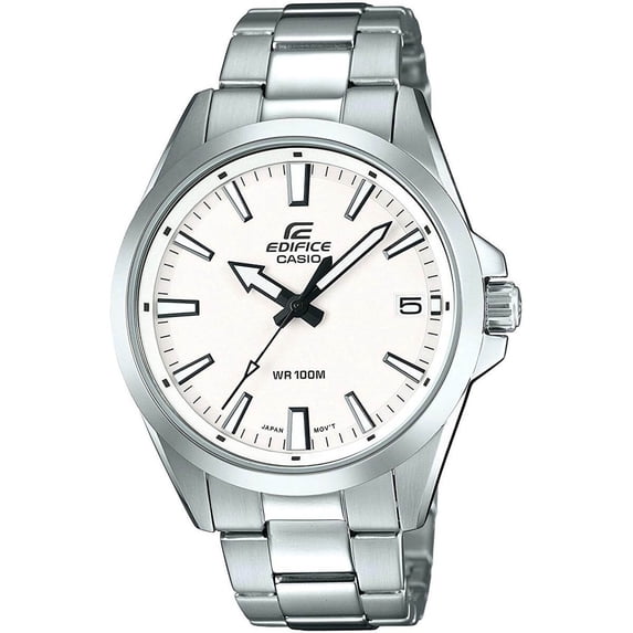 Casio EFV100D-7A Men's Edifice White Dial G-Shock Steel Watch