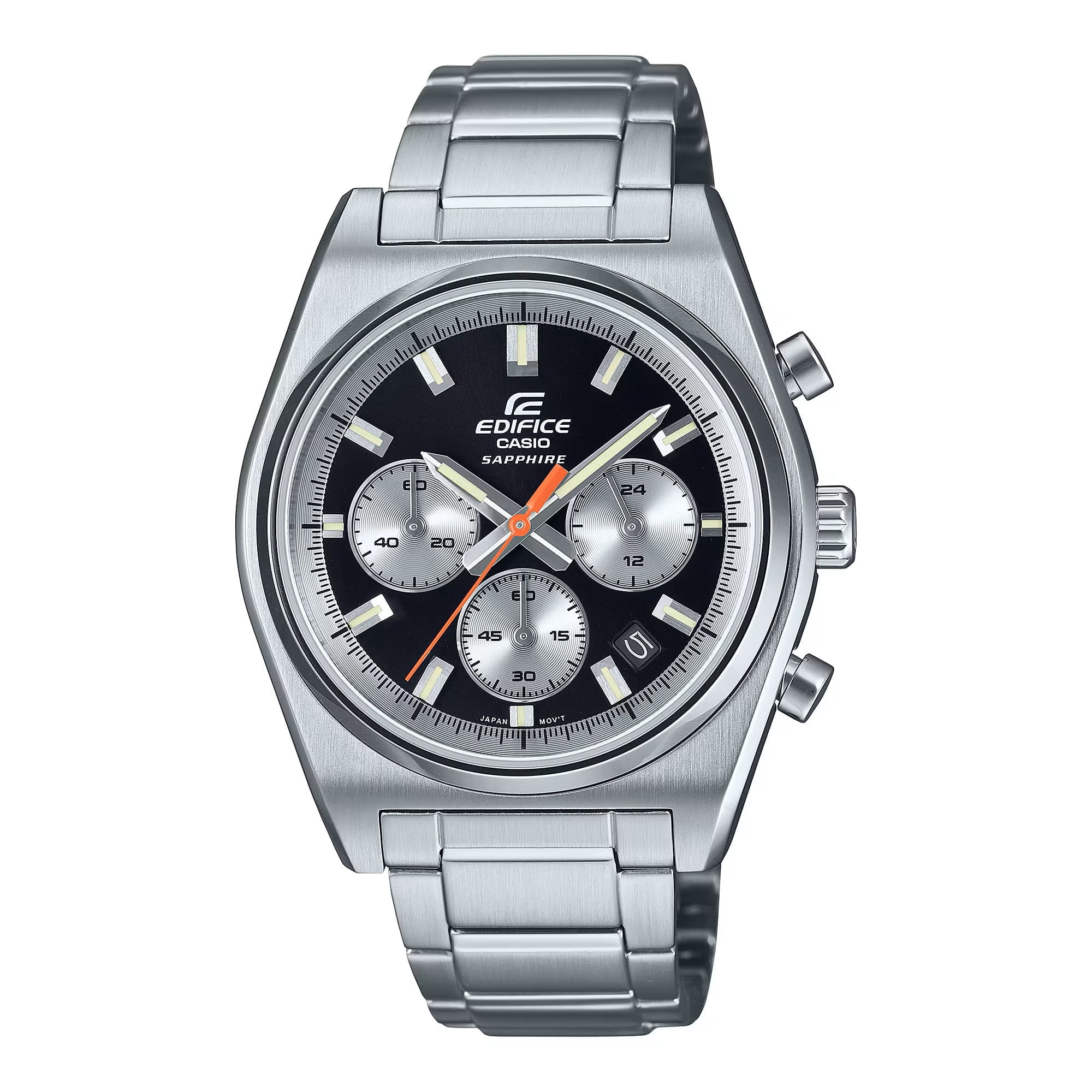 Casio Men's Edifice Stainless Steel Chronograph Black Dial Watch