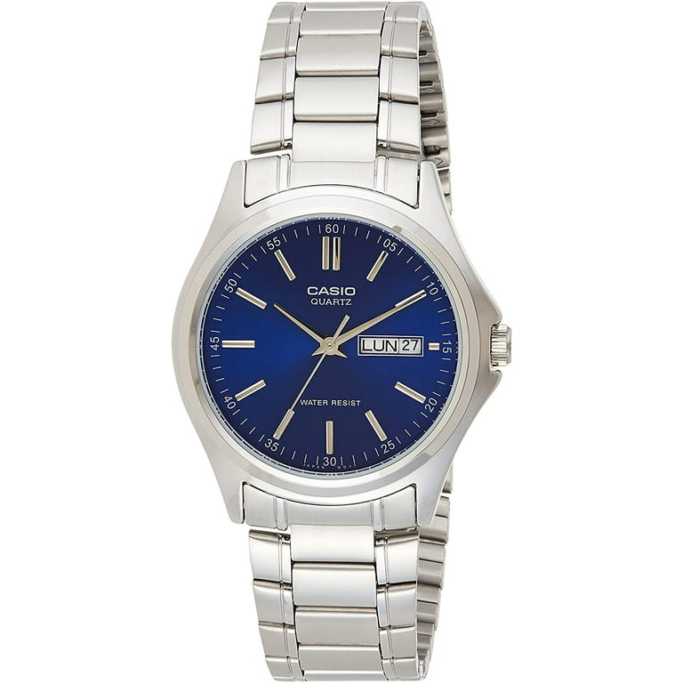 Casio Men's Enticer Quartz Blue Dial Stainless Steel Watch MTP1239D-2A