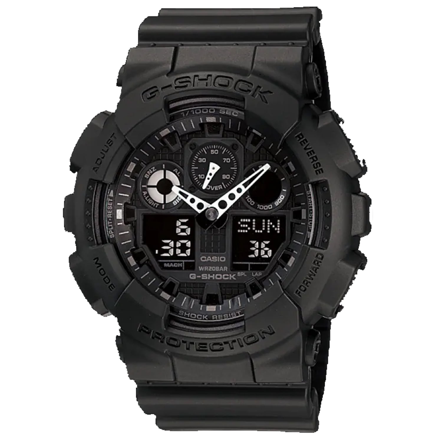 Casio GA100-1A1 G-Shock X-Large Black Ana / Digi Dial Resin Strap Men Watch NEW