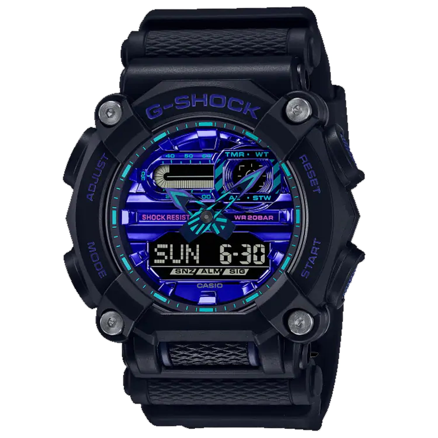 Casio Men s G Shock Blue Dial Watch GA900VB 1A Walmart