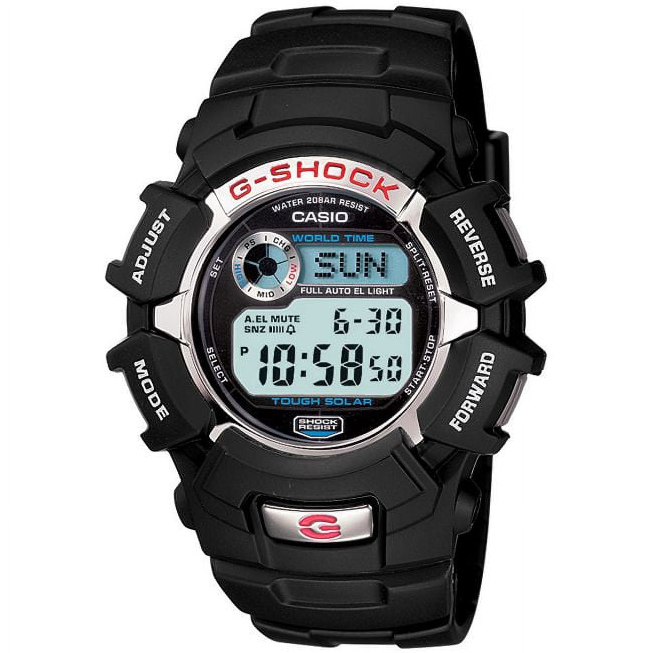 Casio Men's G-Shock Solar-Powered Black Resin Sport Watch 