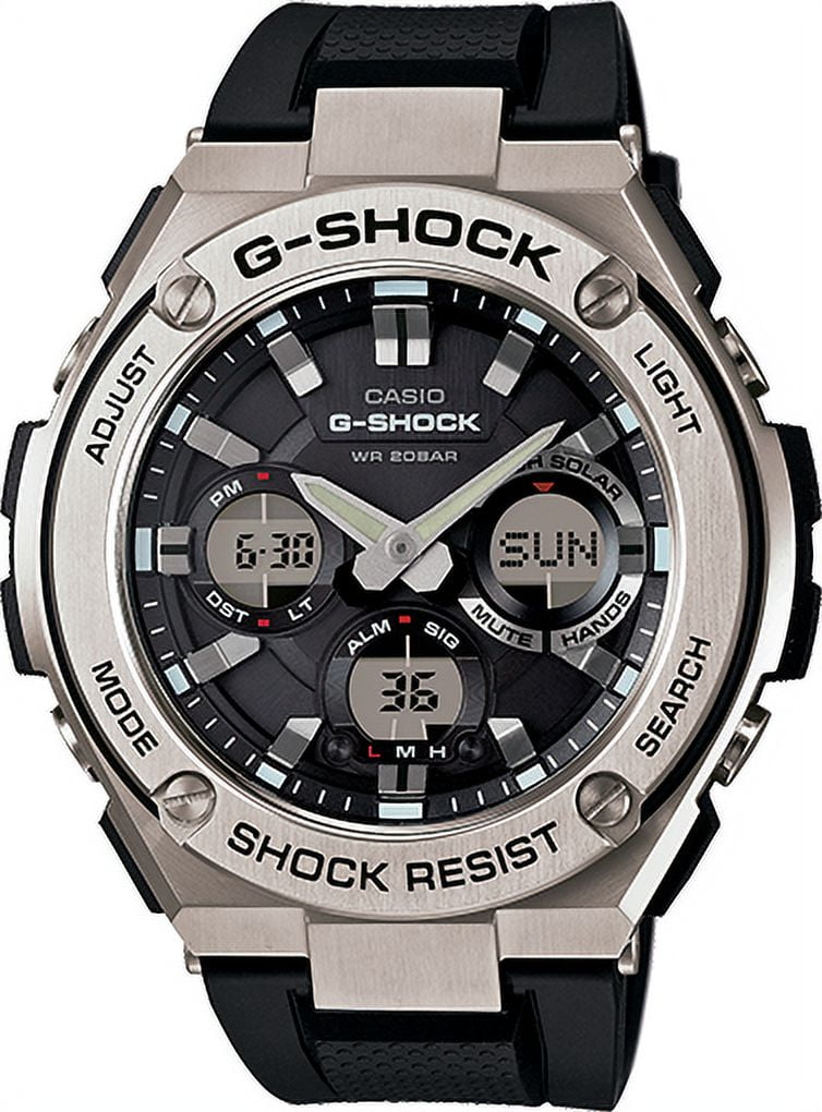 Male Indskrive Sidelæns Casio Men's G-Steel by G-Shock Quartz Solar Watch with Resin Strap, (Model  GST-S110-1ACR) - Walmart.com
