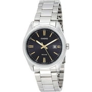Casio Men s Black Dial Analog Watch with Stainless Steel Bracelet - MTP-1302D-1A2V