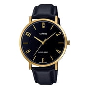 Casio Mens Gold Tone Analog Watch with Black Dial - MTP-VT01GL-1B2UDF