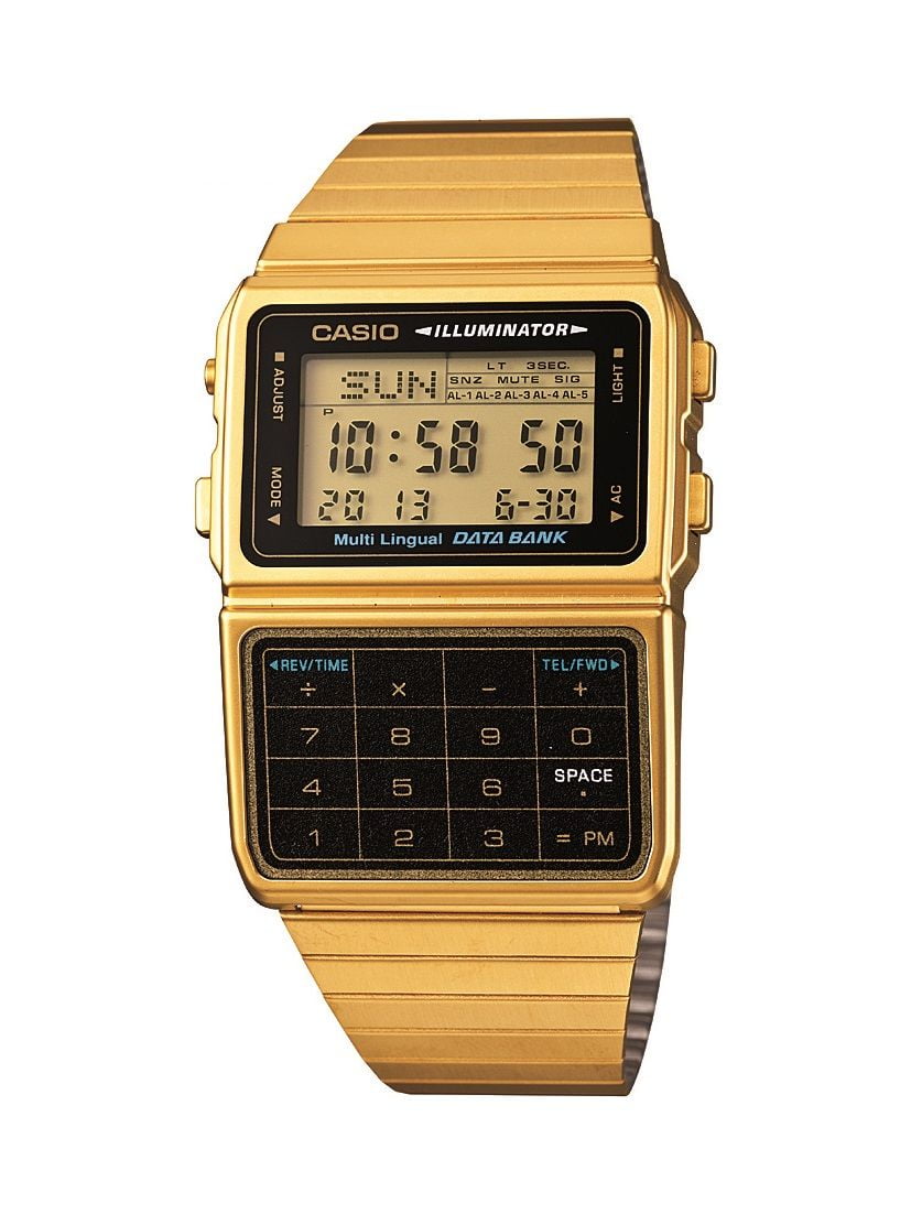 celle overflade privatliv Casio Men's Gold-Tone Vintage Calculator Watch DBC611G-1VT - Walmart.com