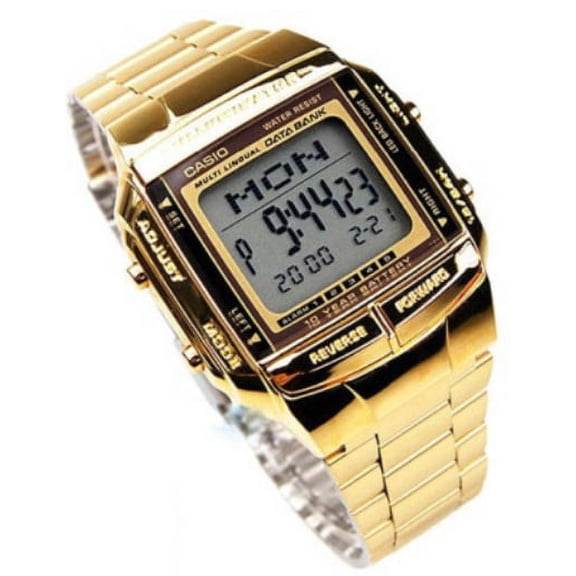 Casio Men's Gold tone Data Bank Watch DB360G-9A
