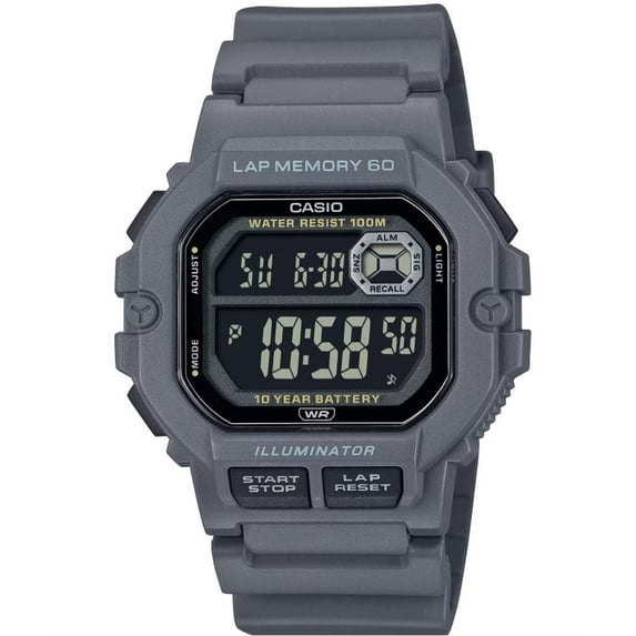 Casio Men's Gray 60-Lap Memory Sport Digital Watch - WS-1400H-8BVCF