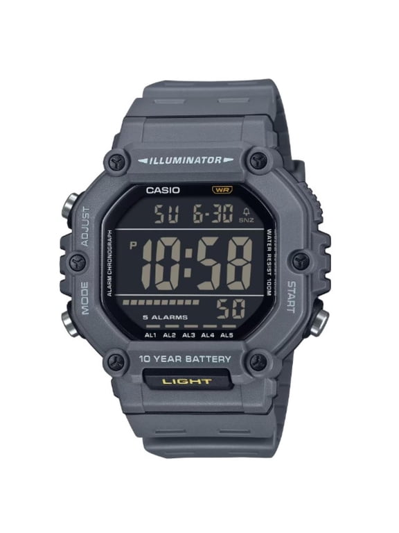 Men's Gray Large Case Digital Sport Watch - AE-1600H-8BVCF
