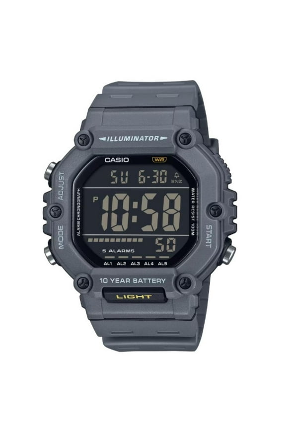 Men's Gray Large Case Digital Sport Watch - AE-1600H-8BVCF