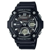 Casio Men's Heavy Duty Analog-Digital World Time Watch AEQ120-1AV