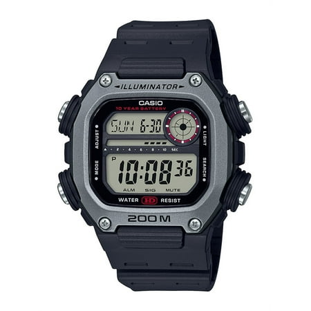 Casio Men's Heavy Duty Digital Sport Watch, Black-Silver