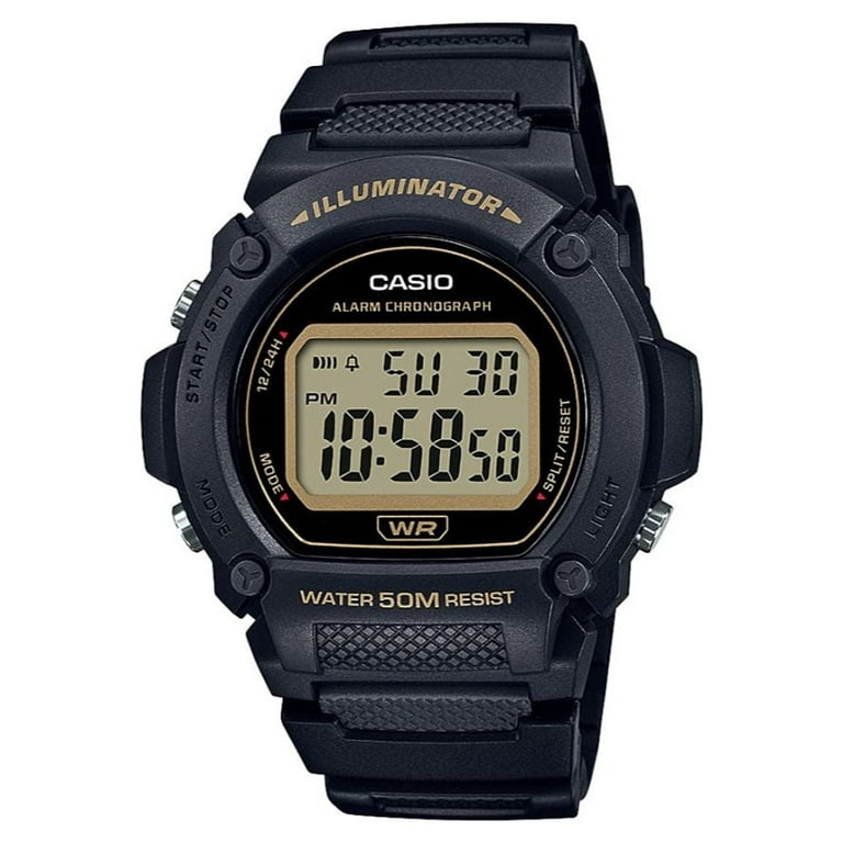 Casio Men's Heavy Duty Digital Watch with Black Strap W219H-1A2V 