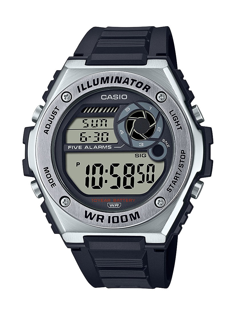 Casio Men's Metal Bezel Negative Display Digital Watch MWD100H-1BV