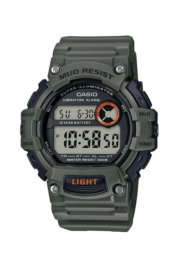 Men's Heavy Duty Mud-Resistant Digital Watch, Green TRT110H-3AV