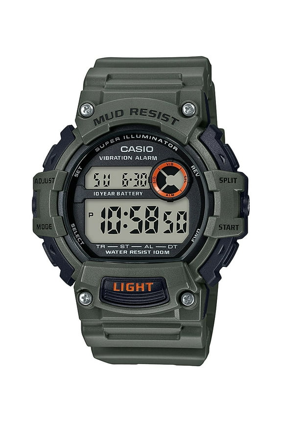 Men's Heavy Duty Mud-Resistant Digital Watch, Green TRT110H-3AV