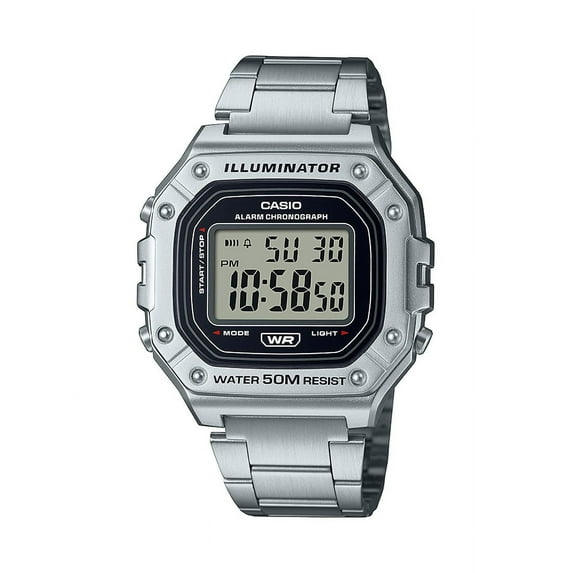 Casio Men's Heavy Metal Digital Wristwatch, Black, W218H Series