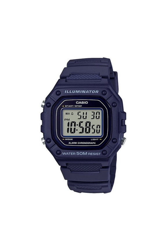 Men's Illuminator Classic Digital Blue Resin Band Watch W218H-2A