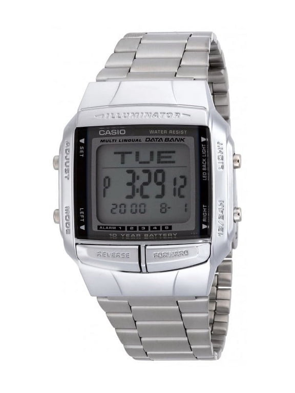 Men's Illuminator Digital Databank Stainless Steel Silver Watch DB360-1A