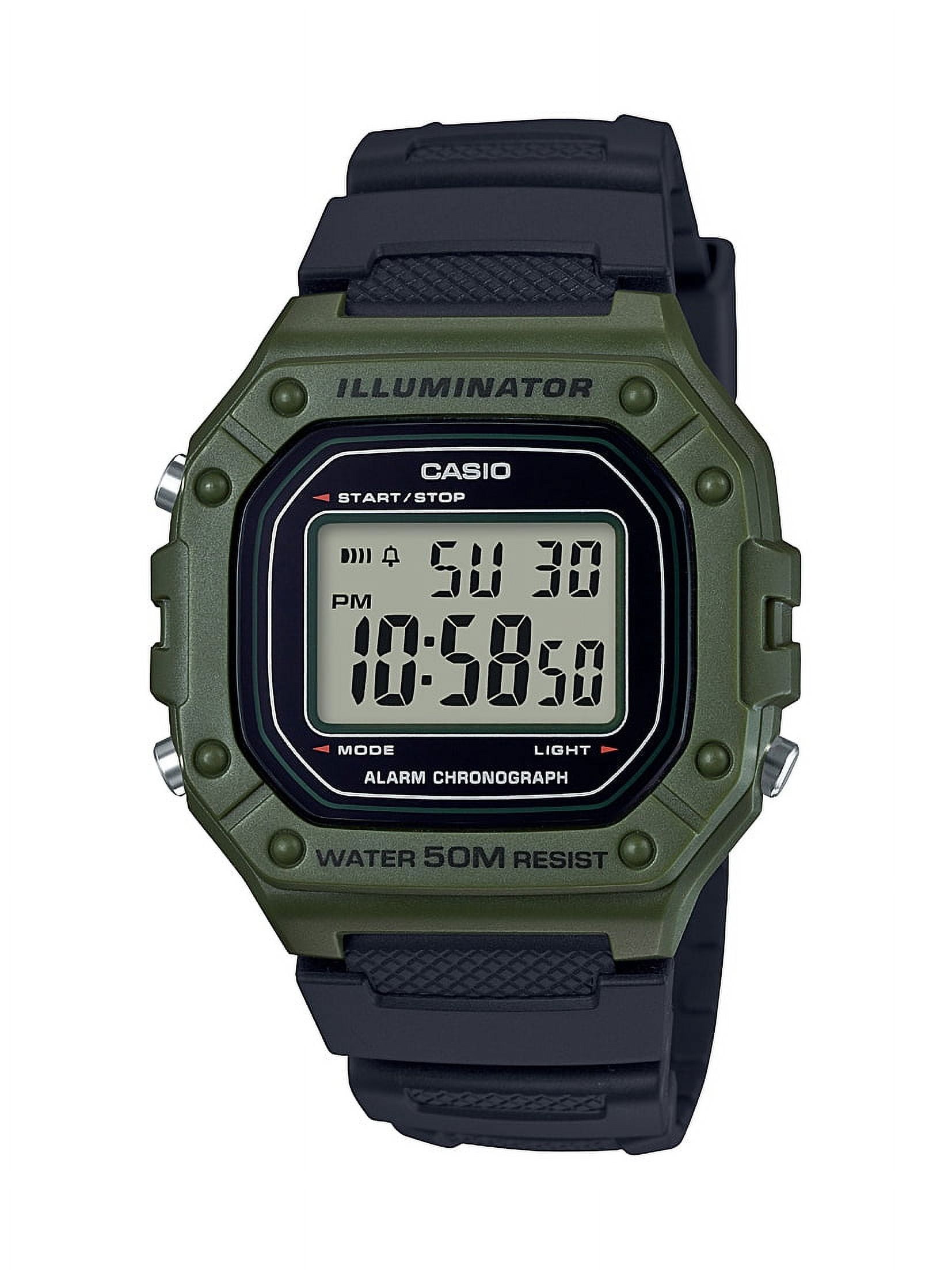 Casio Men's Large Case Digital Sport Watch - Black W218H-1A 