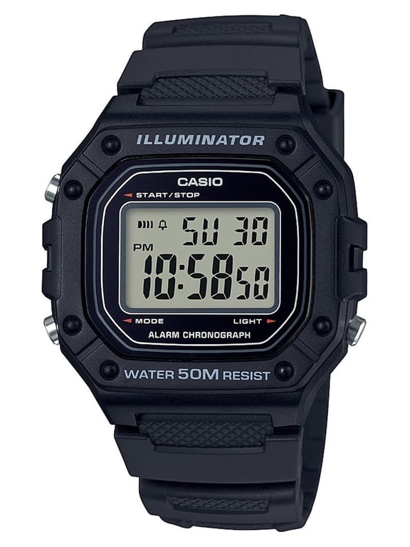 Men's Large Case Digital Sport Watch - Black W218H-1A