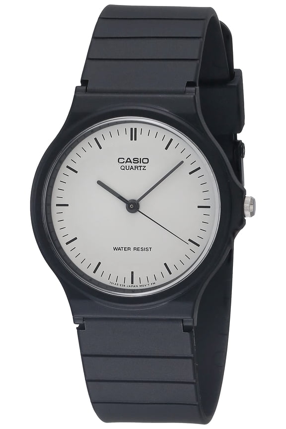Men's MQ24-7E Casual Watch With Black Resin Band