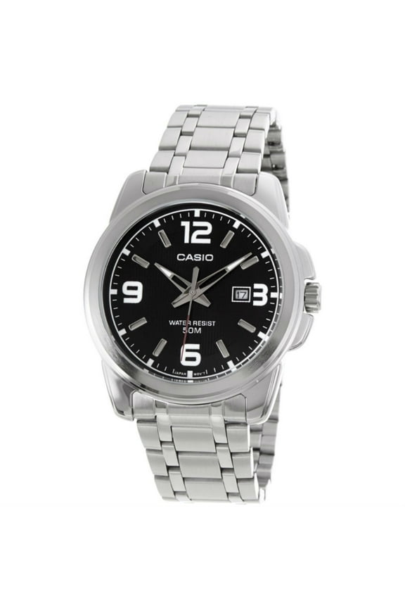 Mens Silver Stainless Steel Watch with Blue Dial - MTP-1314D-1AV