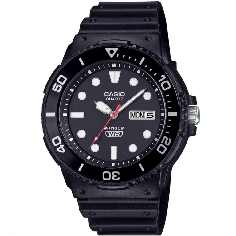 Casio Men's Marine Style Analog Watch with Black Aluminium