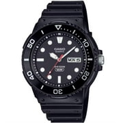 Casio Mens Marine Style Analog Watch with Black Aluminium Rotating Bezel - MRW230H-1E1V