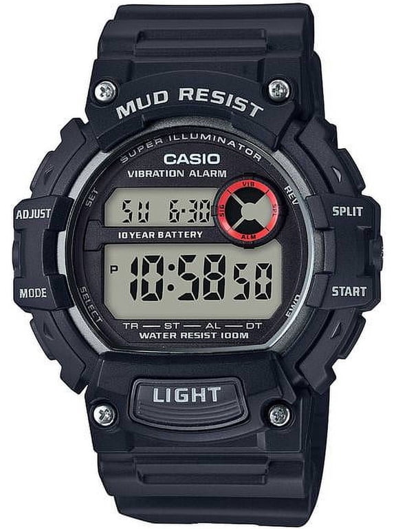Men's Mud-Resistant Sport Watch, Black/Gray TRT110H-1AV