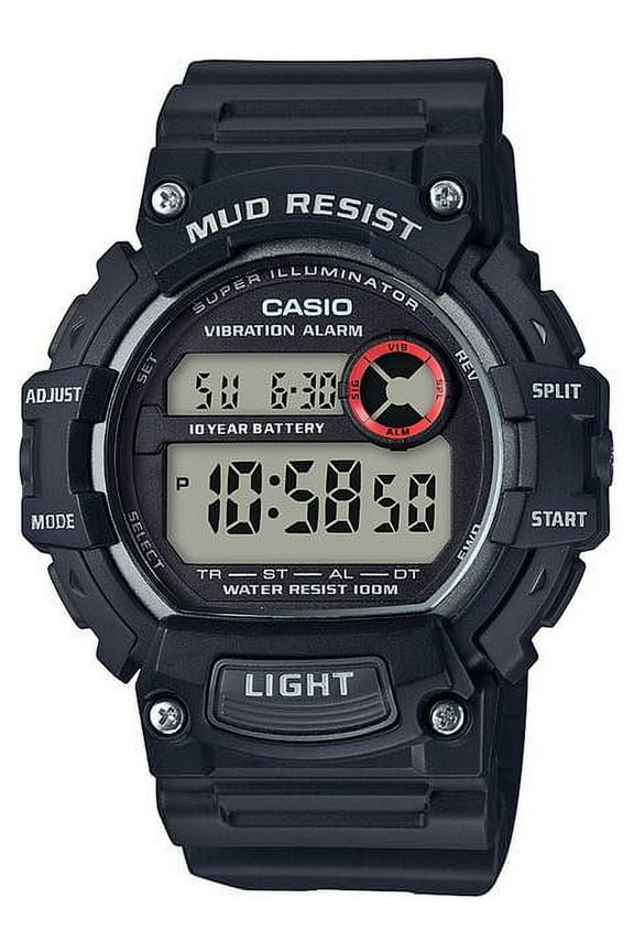 Men's Mud-Resistant Sport Watch, Black/Gray TRT110H-1AV