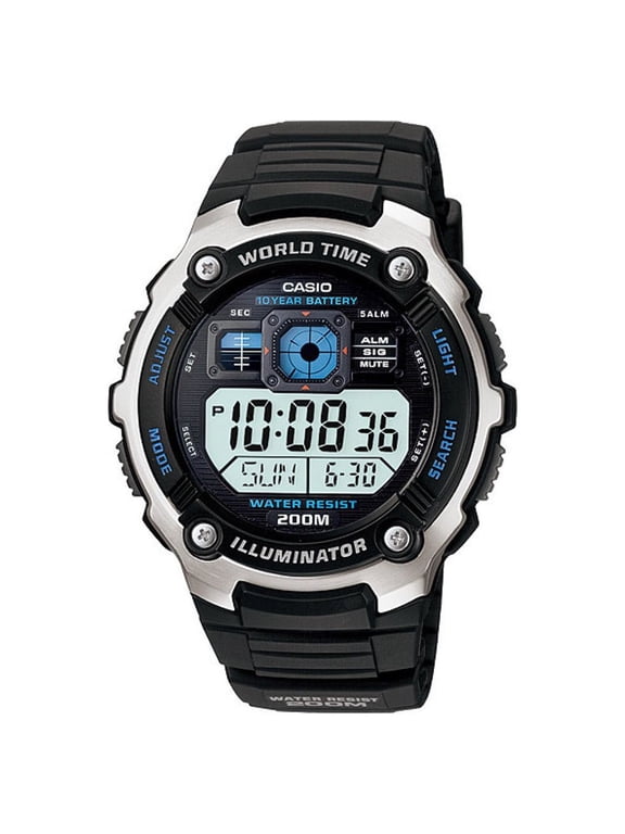 Men's Multi-Functional Digital Black Resin Band Sport Watch AE-2000W-1AVCF