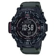 thumbnail image 1 of Casio Men's PRO TREK Atomic Solar Triple Sensor Watch, Green Silicone Strap, 1 of 2