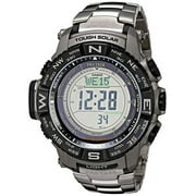 Casio Mens PRO TREK Atomic Solar Triple Sensor Watch, Titanium Band