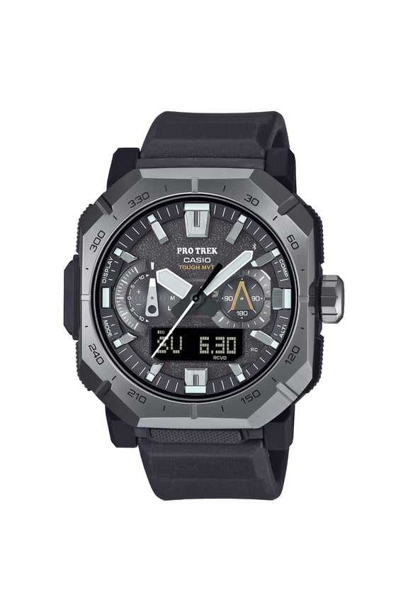 Men's Pro Trek Solar Powered Atomic-Timekeeping Triple Sensor Watch PRW-B1000-1CR