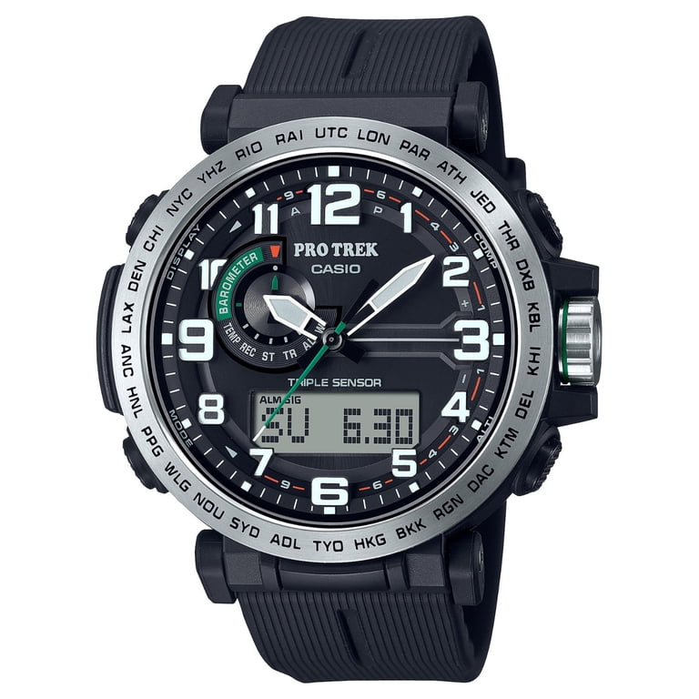 Casio, Men's Tough Solar Watch, PRG601-1, Black, Resin Strap