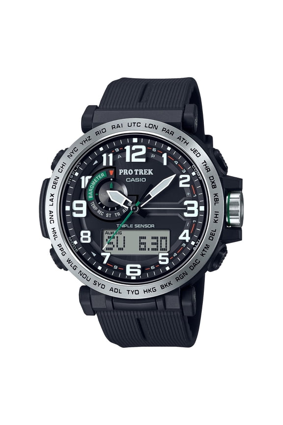 Men's Tough Solar Black Dial Watch - PRG601-1