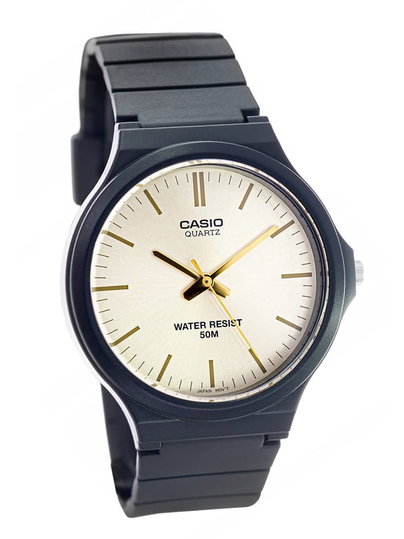 Men's Quartz Champagne Dial Blue Resin Watch MW240-9E3V