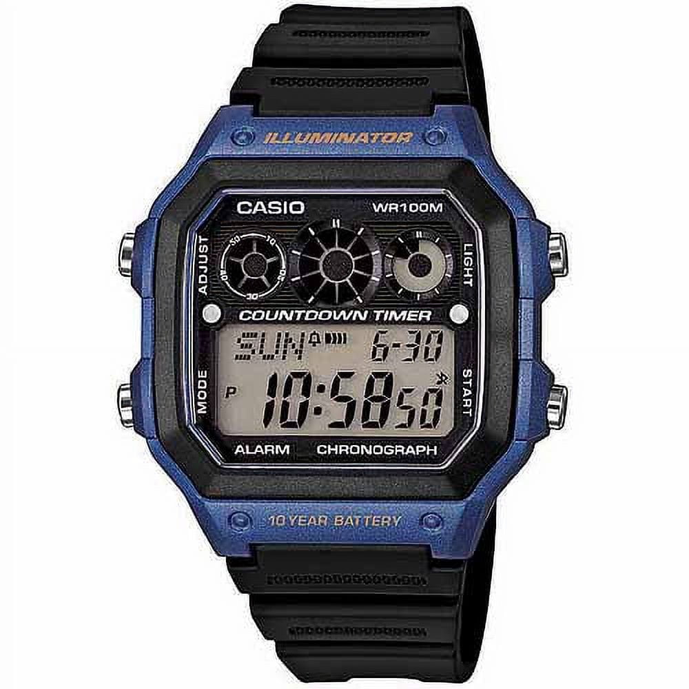 Casio Men's Referee Timer Watch, Blue Case