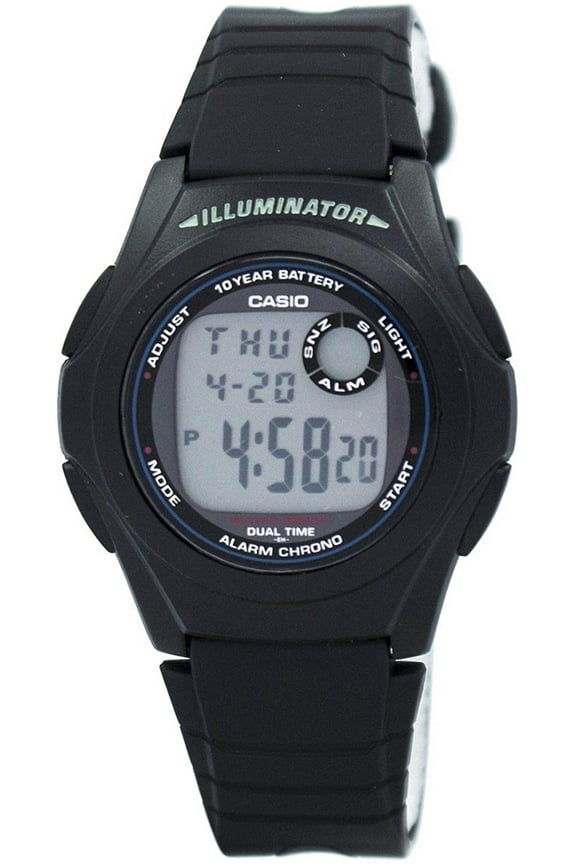 Men's Resin Digital Black Band Sports Watch F200W1A